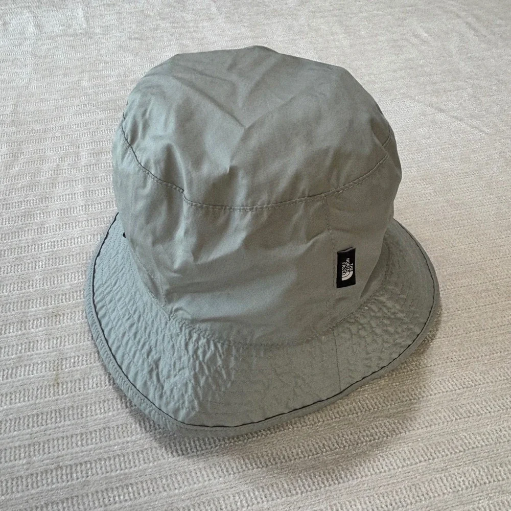 The North Face Reversible Bucket Hat Sage Green Grey Packable Sun Hiking Hat